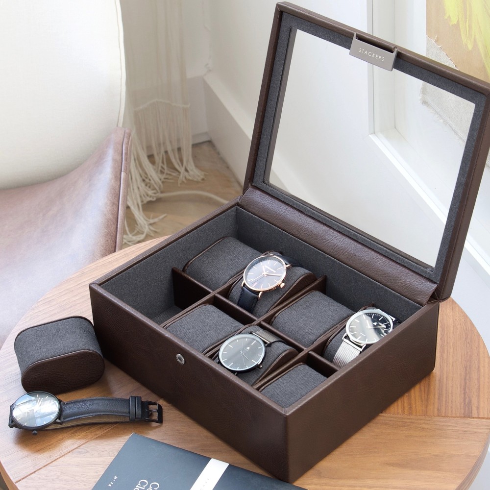 stackers-mens-8-piece-watch-box-brown