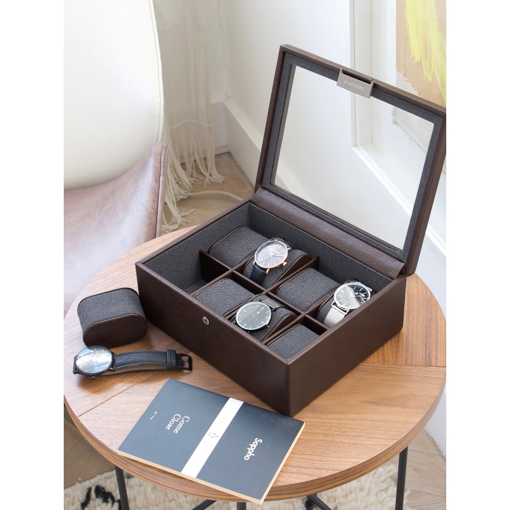 stackers-mens-8-piece-watch-box-brown