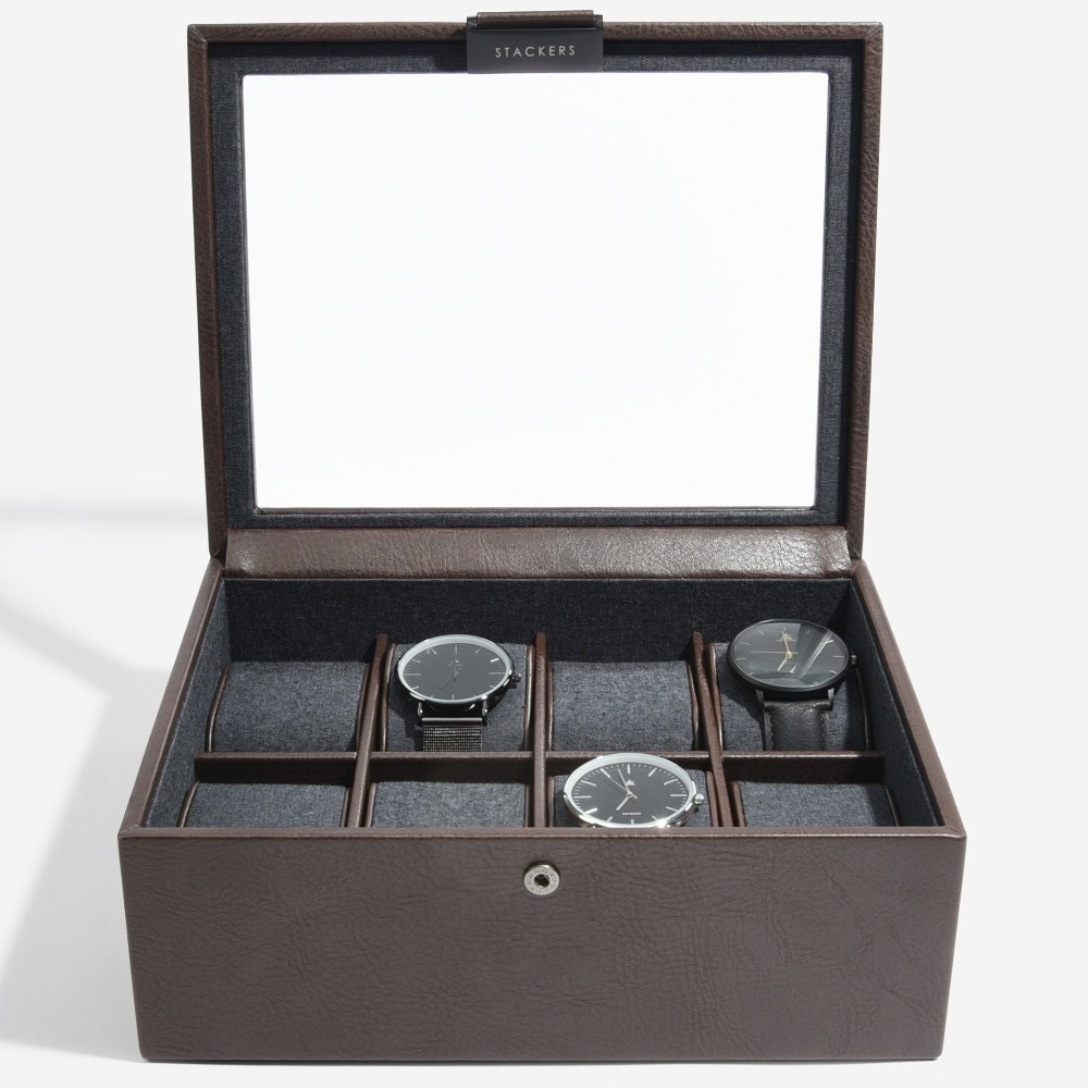 stackers-mens-8-piece-watch-box-brown