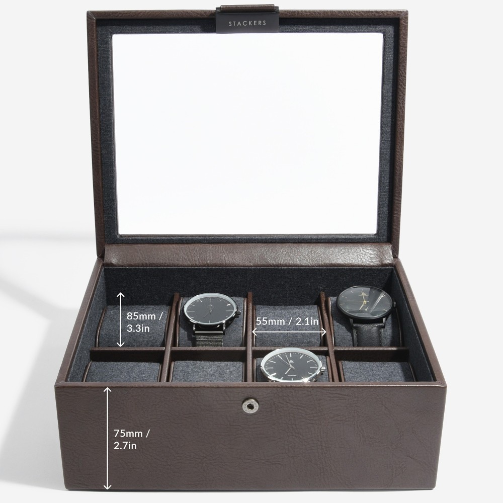 stackers-mens-8-piece-watch-box-brown