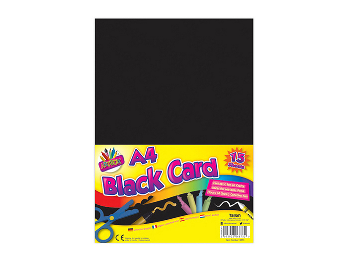 crafts-card-a4-set-of-15-pieces-black