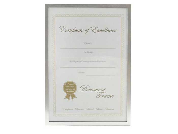 impressions-certificate-frame-a4-silver