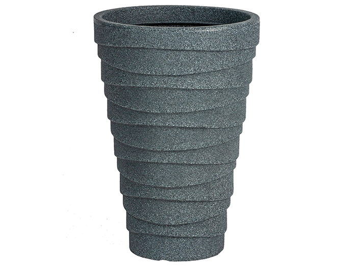 trojan-cylinder-high-planter-plastic-flower-pot-charcoal-grey-38cm