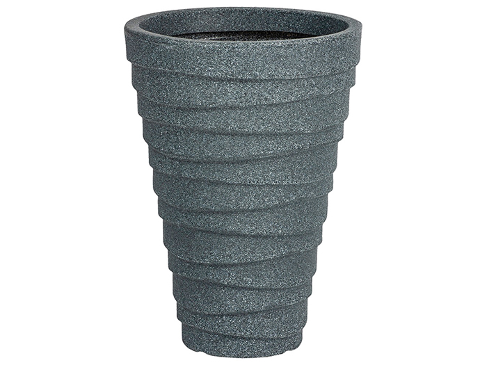 trojan-cylinder-high-planter-plastic-flower-pot-charcoal-grey-33cm