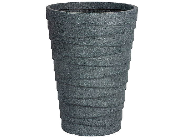trojan-cylinder-high-planter-plastic-flower-pot-charcoal-grey-48cm