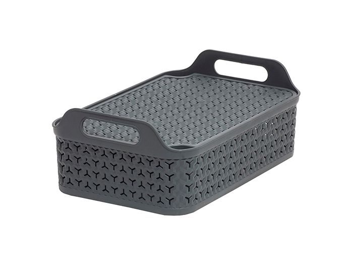urban-design-perforated-storage-basket-with-lid-and-handles-grey-18l