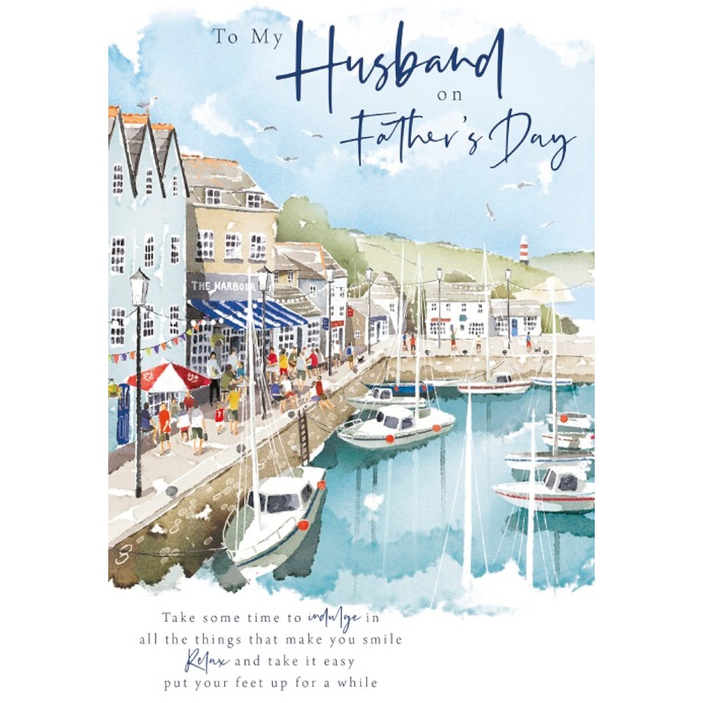 to-my-husband-on-father’s-day-harbour-scene-greeting-card