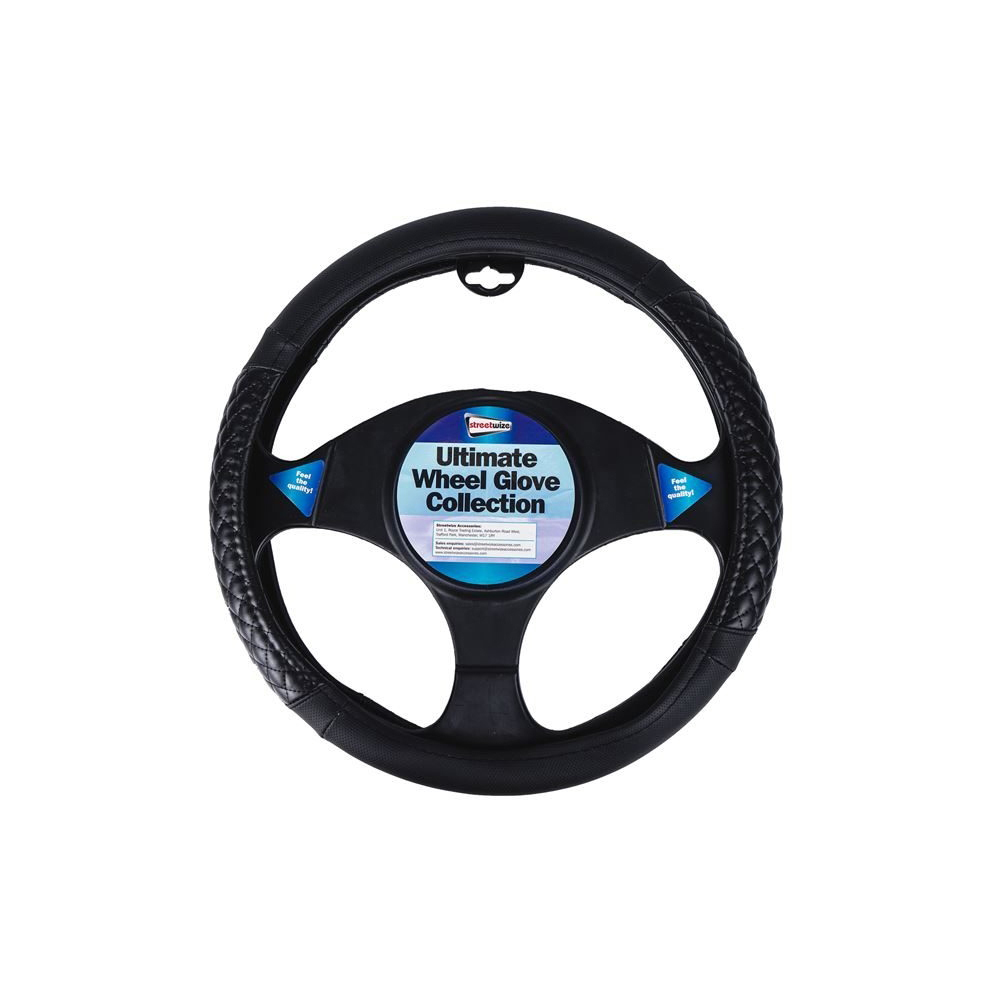streetwize-diamond-quilted-steering-car-wheel-cover-black