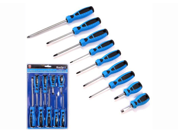bluespot-magnetic-torx-pozi-hex-slotted-phillips-flat-screwdriver-set-of-9-pieces
