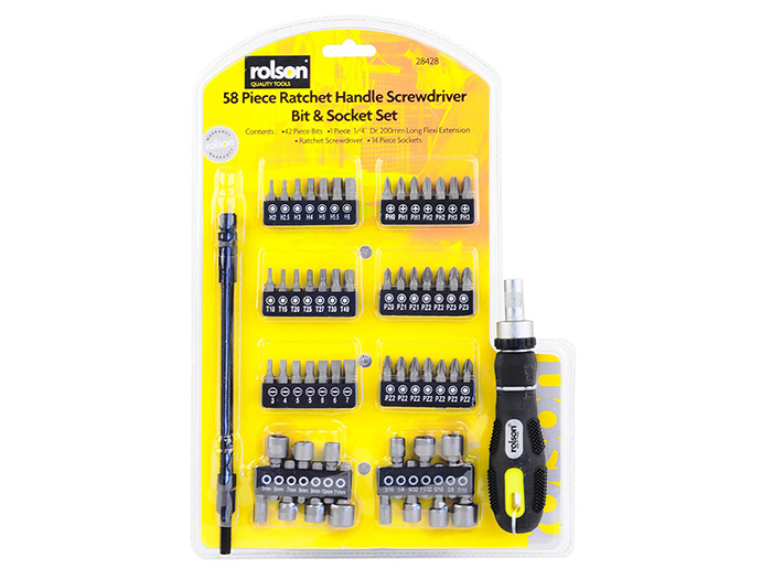 rolson-ratchet-handle-screw-driver-bit-socket-set