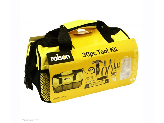 rolson-home-tool-kit-yellow-30-pieces