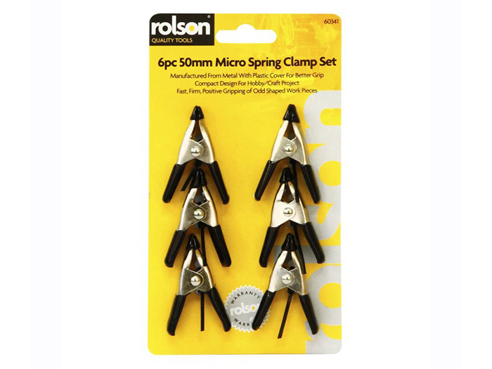 rolson-6-pieces-2-inch-hd-silver-clip-micro-spring-clamp-set