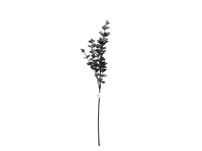 silk-eucalyptus-leaf-spray-black-and-silver-87cm