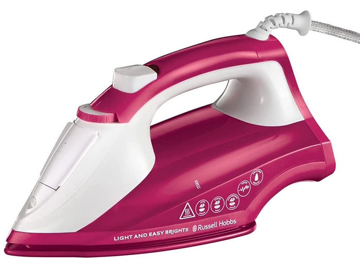 russell-hobbs-light-easy-ceramic-steam-iron-berry-pink-2400w