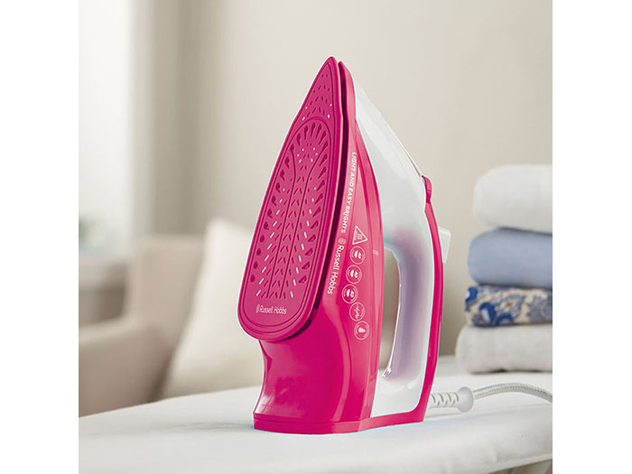 russell-hobbs-light-easy-ceramic-steam-iron-berry-pink-2400w