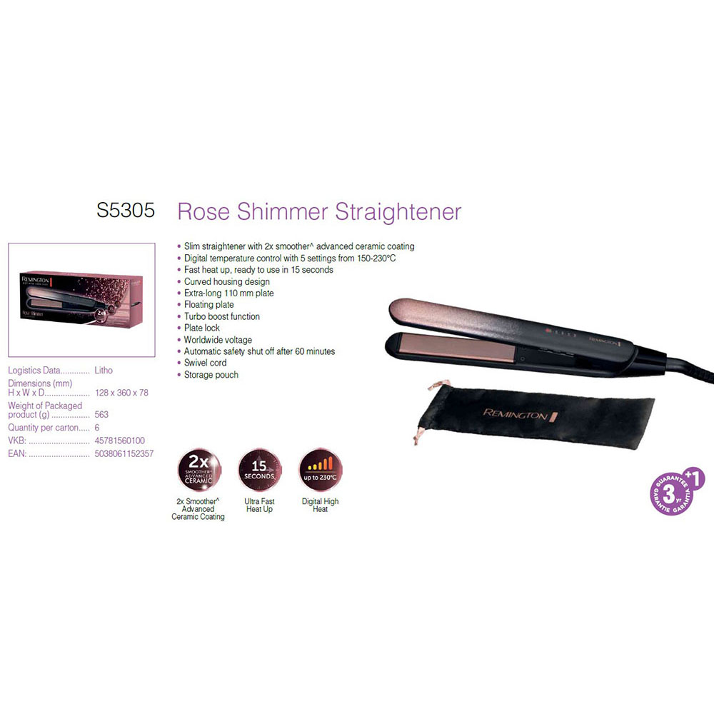 remington-rose-shimmer-230-hair-straightener