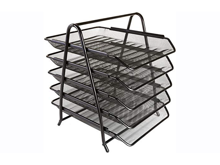 osco-5-tier-a4-mesh-metal-filing-tray-black