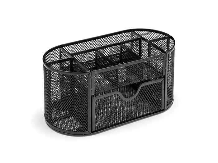 osco-black-mesh-desk-organizer-with-drawer