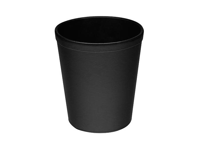 osco-black-faux-leather-round-bin-12l-29cm-x-26cm