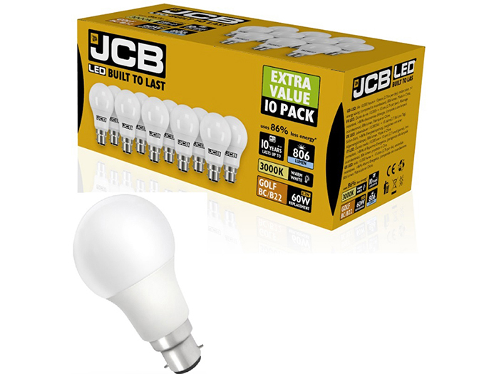 jcb-led-extra-value-pack-of-10-b22-6500k-cool-white-bulb