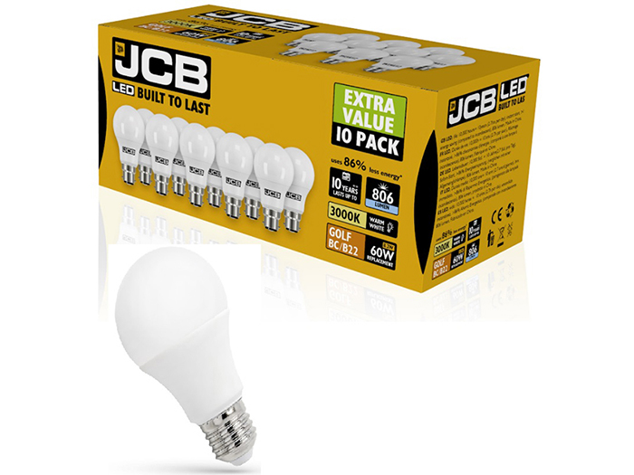 jcb-led-extra-value-pack-of-10-e27-6500k-cool-white-bulb
