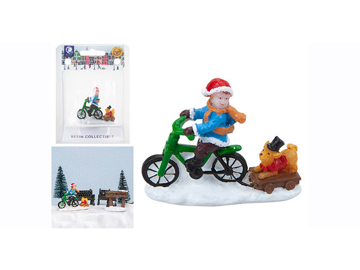 christmas-resin-child-on-bike-figurine