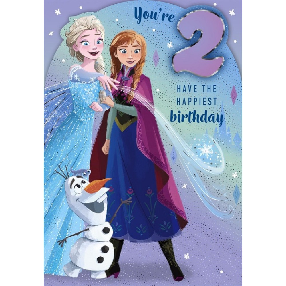 frozen-2nd-birthday-card