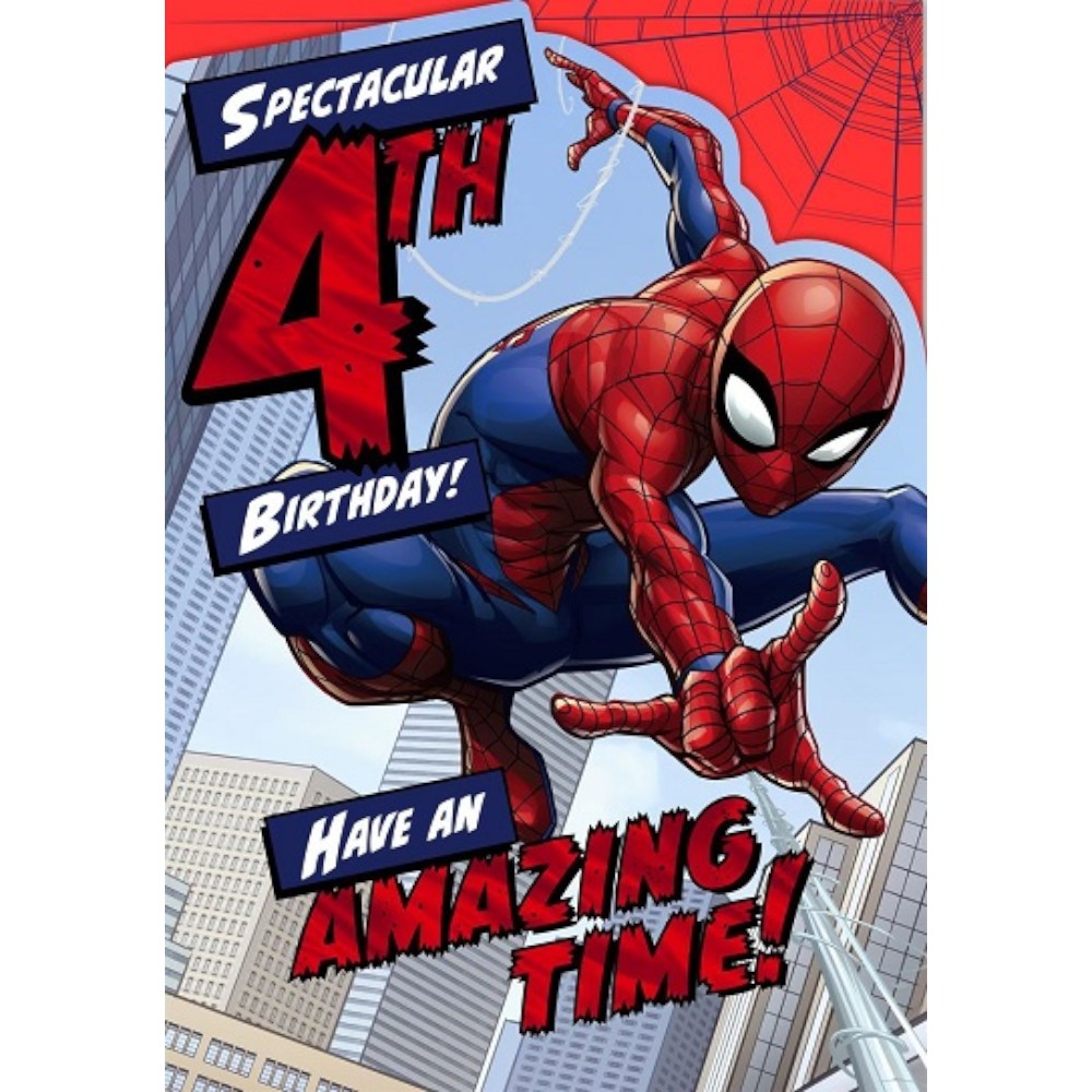 spider-man-4th-birthday-card