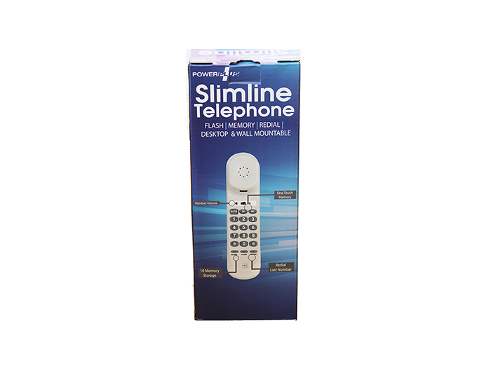 powerplus-wall-mountable-slimline-corded-telephone-white