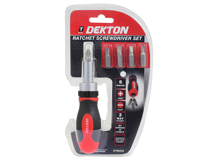 dekton-screwdriver-set-ratchet-6-pieces