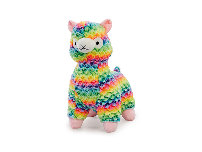 549299-snuggle-buddies-20cm-mini-fleecy-llama-button-rainbow-0m-