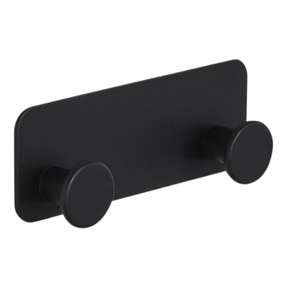 goodhome-koros-rail-of-2-hooks-black