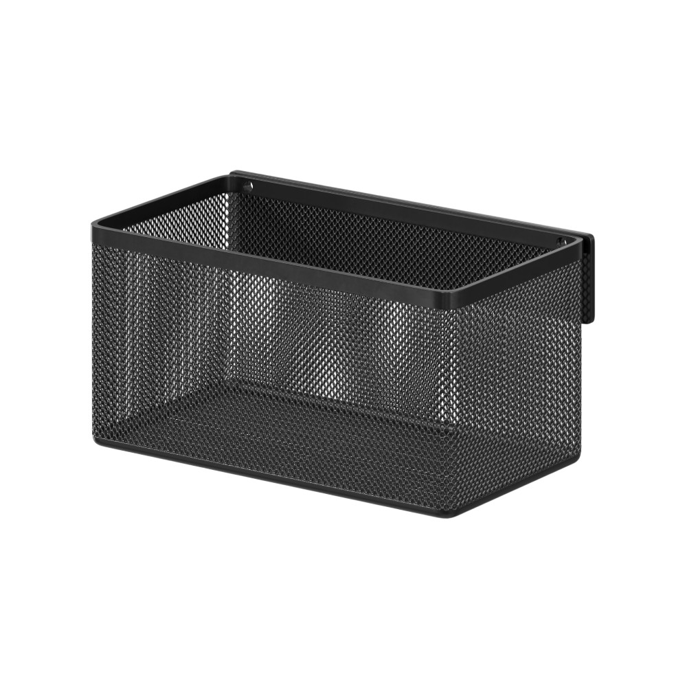 goodhome-elland-wall-mounted-shower-basket-large-black-steel