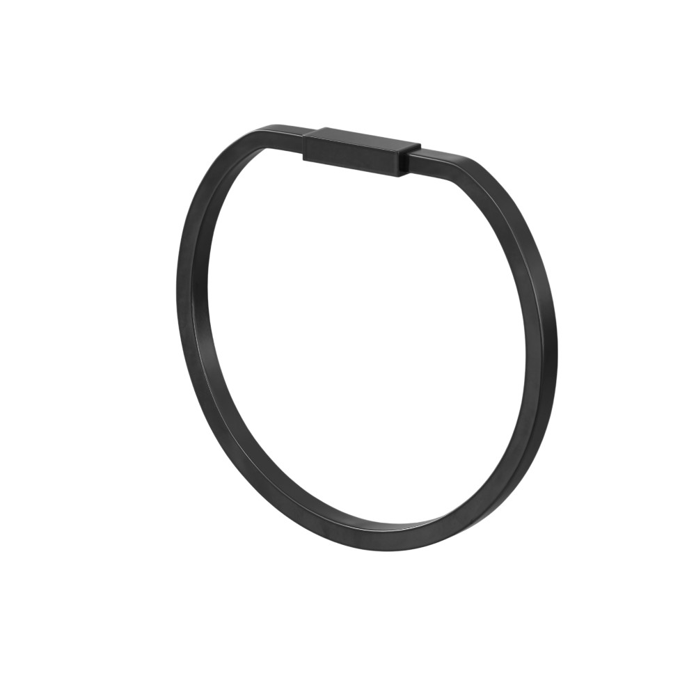 goodhome-elland-towel-ring-wall-mounted-oval-steel-black