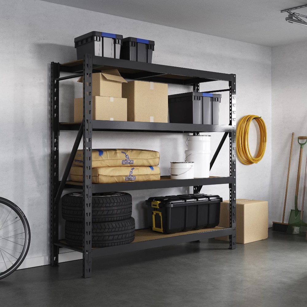 goodhome-rand-4-shelf-chipboard-steel-shelving-unit-h-1832mm-w-1800mm-d-600mm