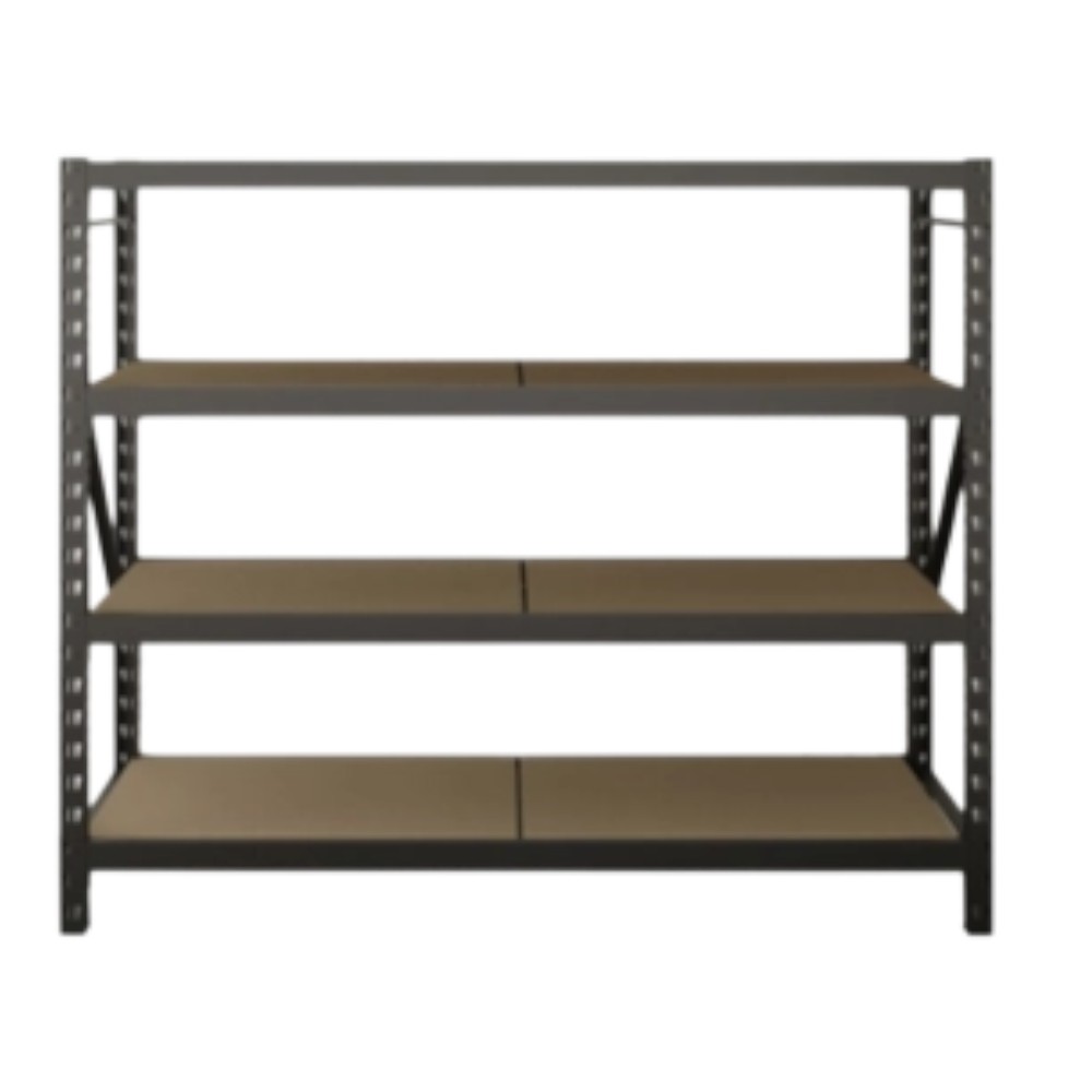 goodhome-rand-4-shelf-chipboard-steel-shelving-unit-h-1800mm-w-2200mm-d-600mm