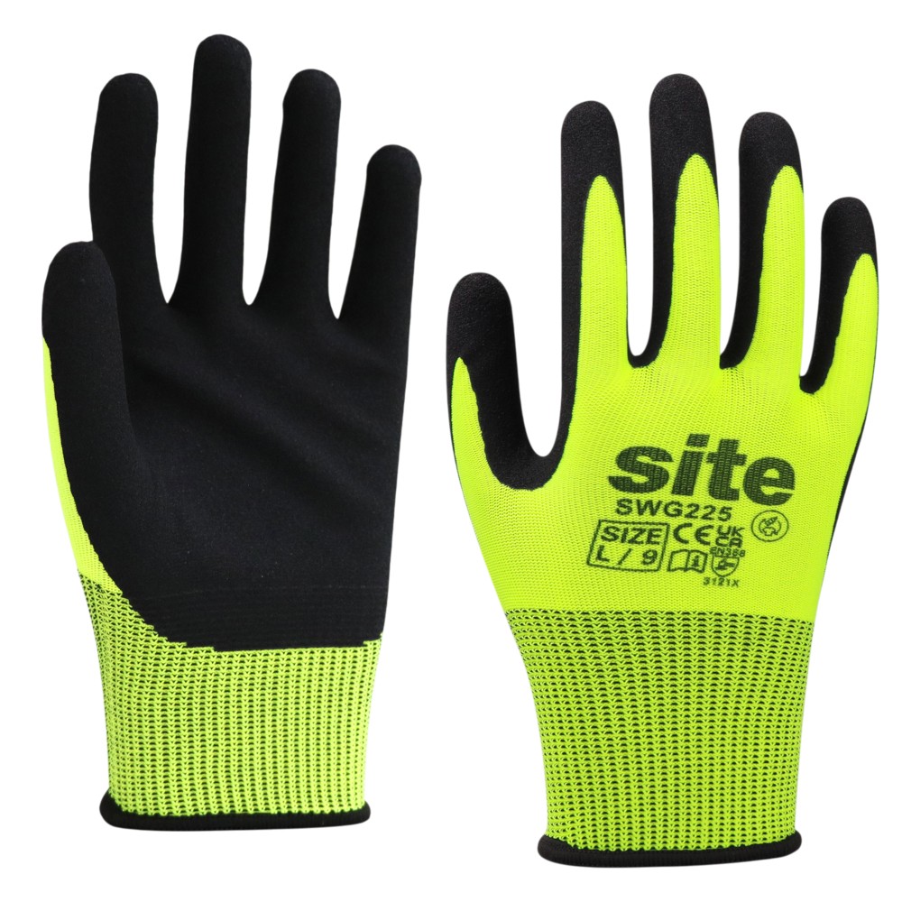 site-nitrile-polyester-yellow-black-grip-glove-large-pair