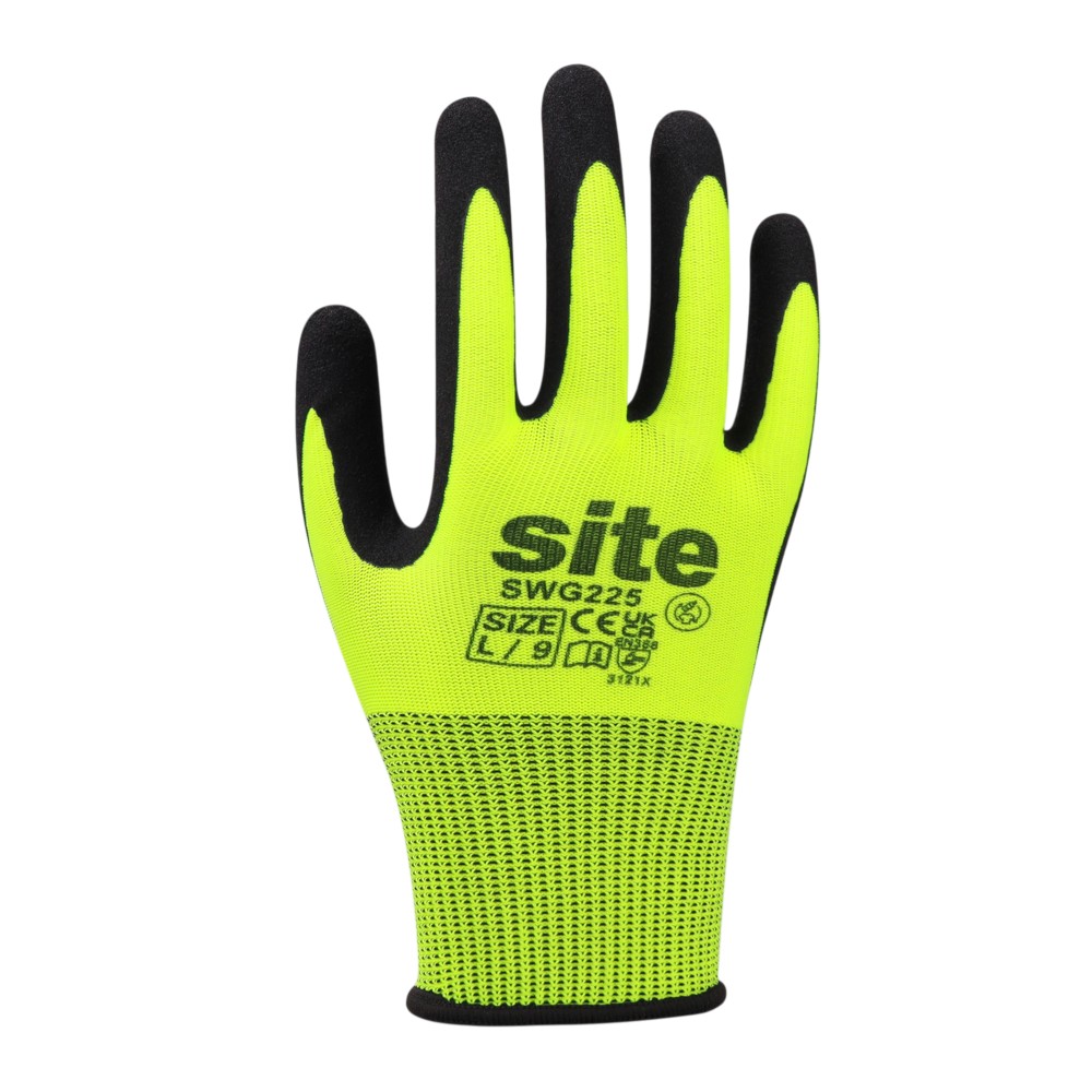 site-nitrile-polyester-yellow-black-grip-glove-large-pair