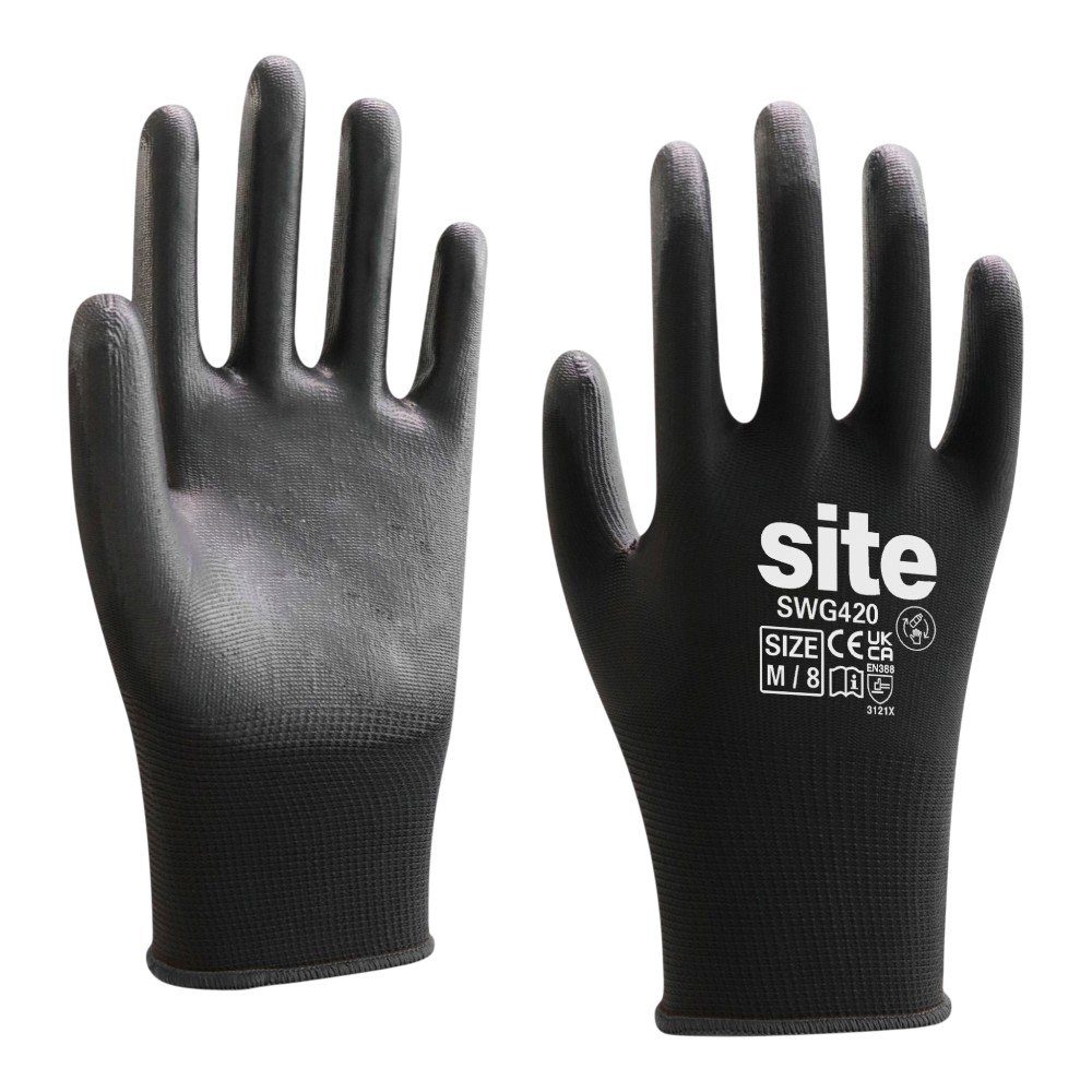 site-polyester-black-gloves-large