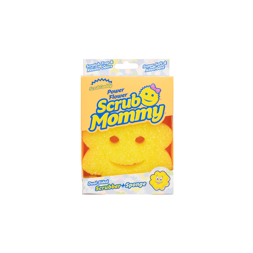 Scrub Daddy Sponge Set - Scrub Mommy Power Flower Dual- Sided Sponge and  Scrubber - Non Scratch Sponge