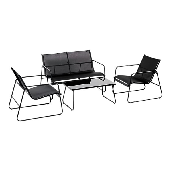 krista-metal-4-seater-coffee-set-matt-black