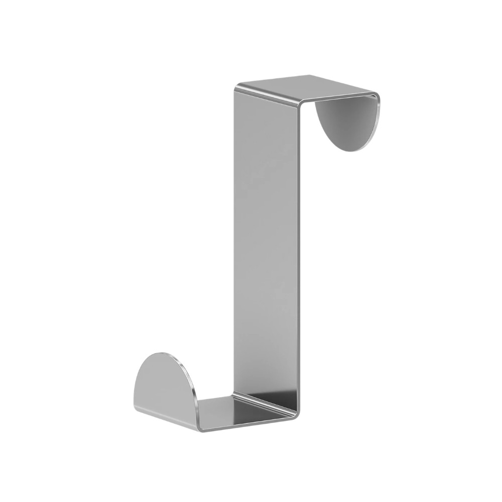goodhome-natural-chrome-effect-steel-single-hook-pack-of-6