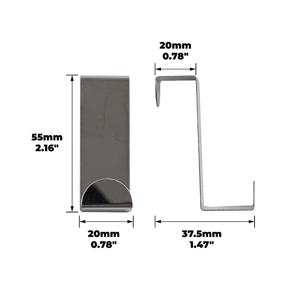 goodhome-natural-chrome-effect-steel-single-hook-pack-of-6