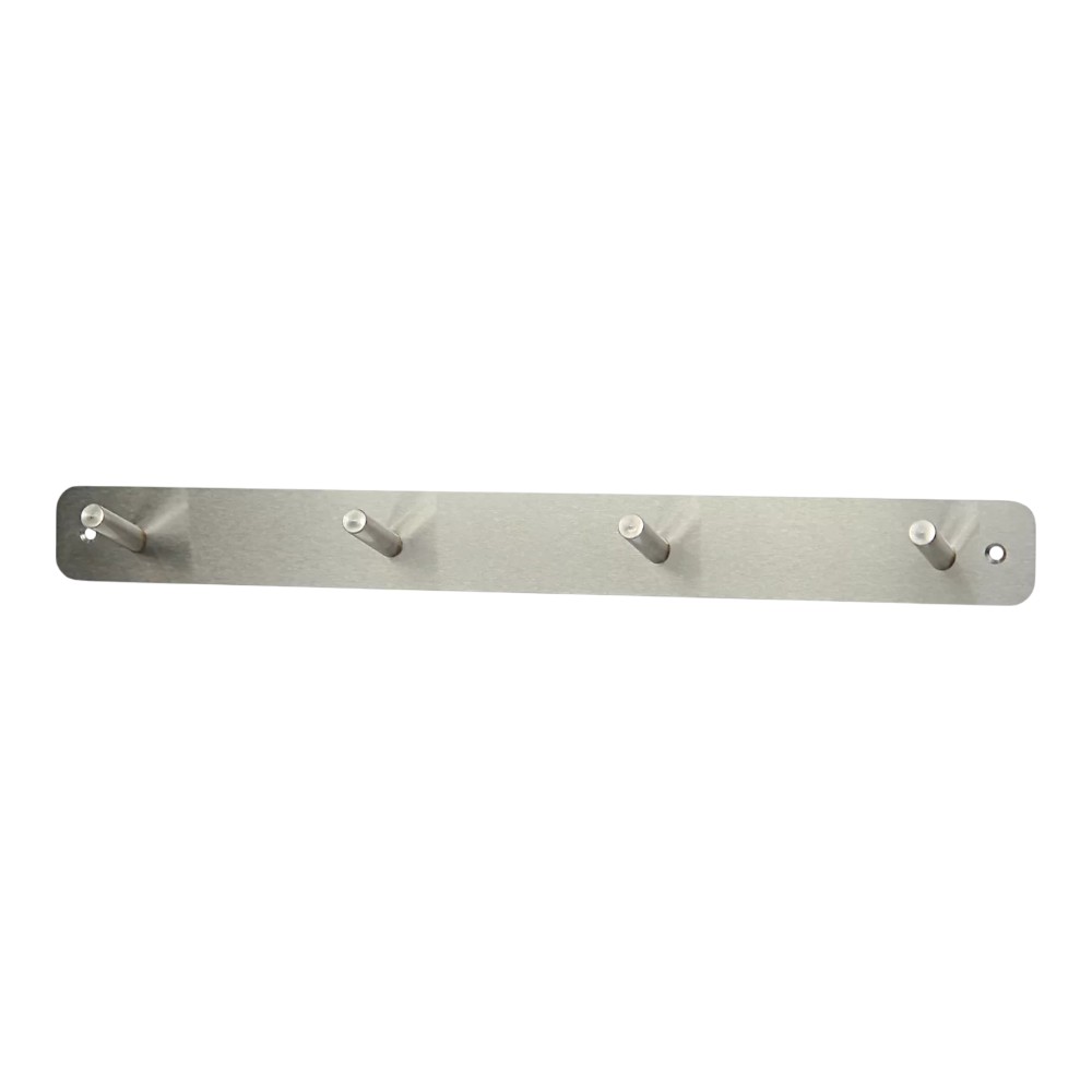 goodhome-minimalist-satin-grey-nickel-effect-stainless-steel-4-hook-rail