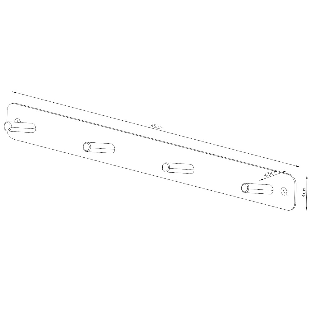 goodhome-minimalist-satin-grey-nickel-effect-stainless-steel-4-hook-rail
