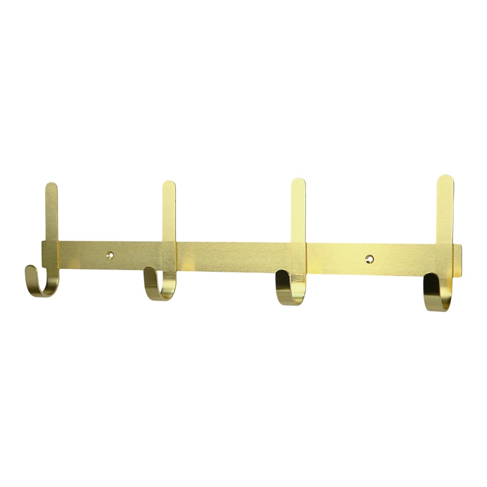 goodhome-flat-profile-brushed-satin-gold-hook-rail