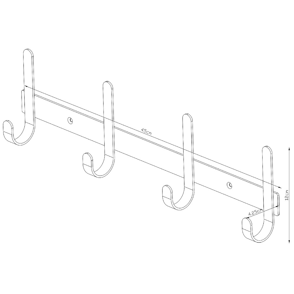 goodhome-flat-profile-brushed-satin-gold-hook-rail