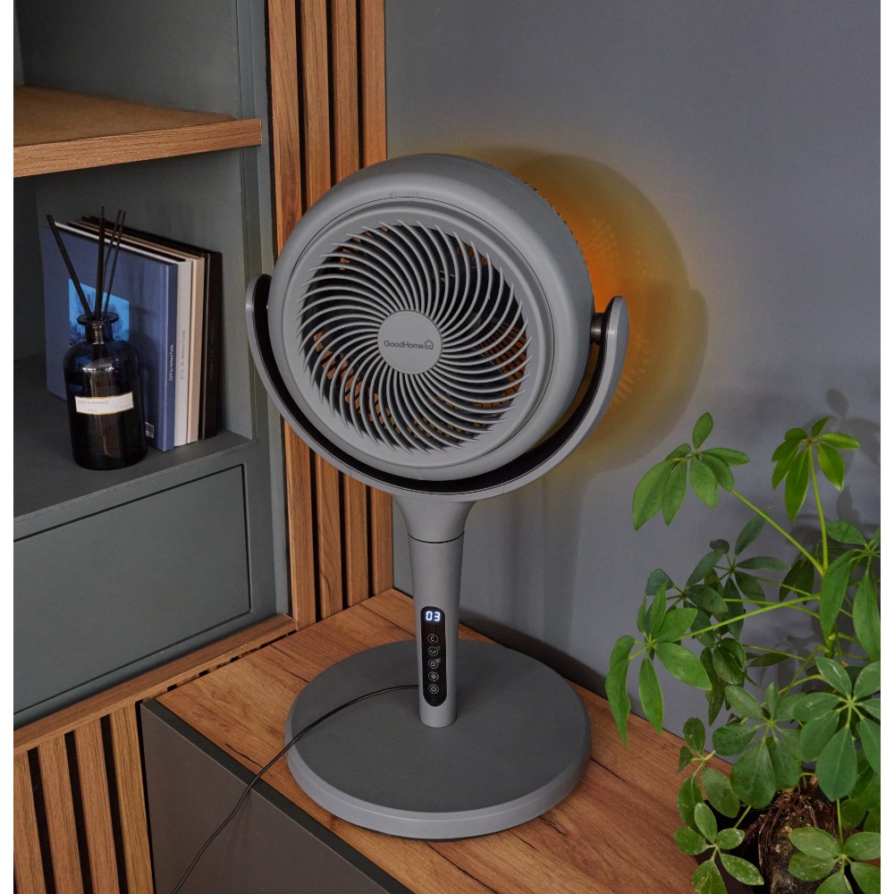 goodhome-20cm-pedestal-fan-grey