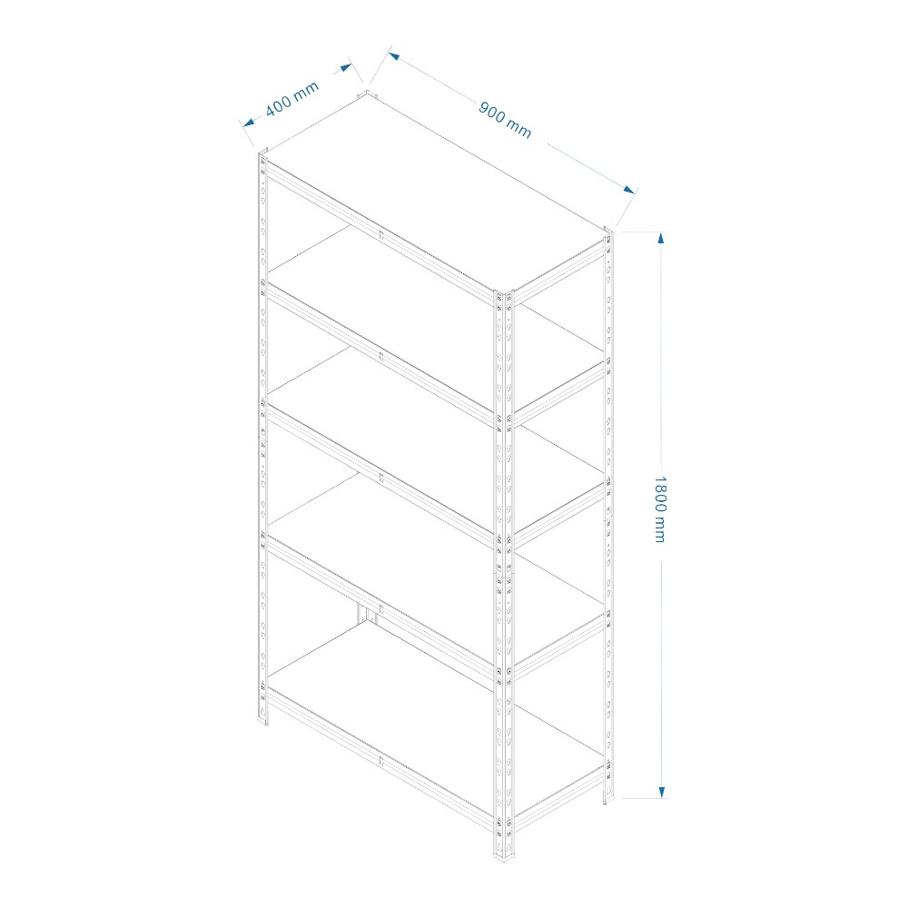 metal-shelf-180x90x40-175kg-butterfly-galvanised