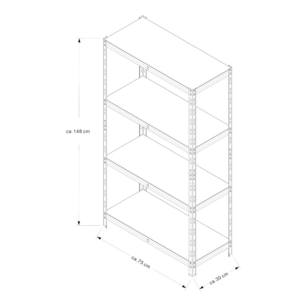 metal-shelf-148x75x30-175kg-galva-butterfly